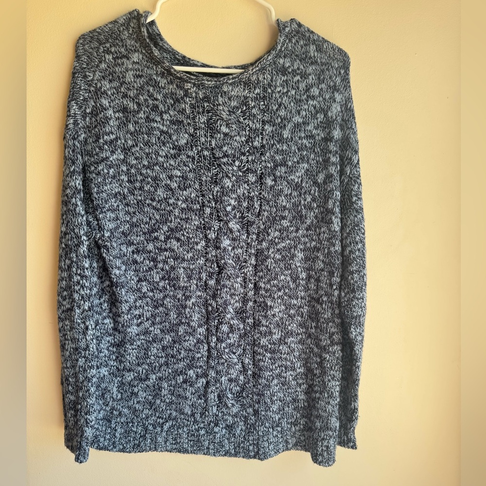 American Living Blue and White Knit Sweater Size Large